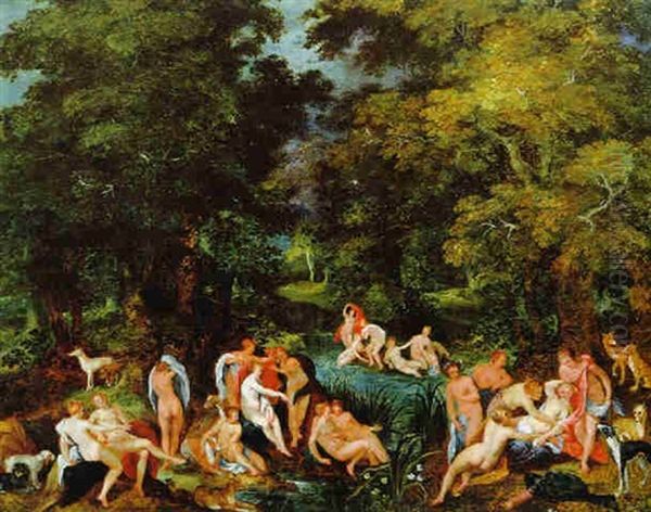 Grosse Waldlandschaft Mit Diana Und Callisto - view 1