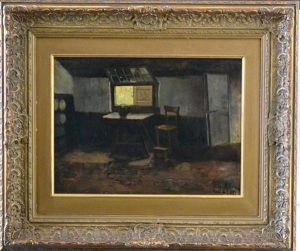 Dutch Cottage Interior by Jacob Simon Hendrik Kever