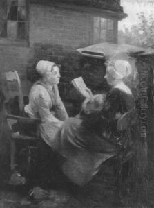 Reading The News by Jacob Simon Hendrik Kever