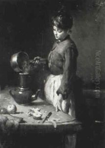Interior Scene - Lady Making Coffee Interior Scene - Lady Making Coffee