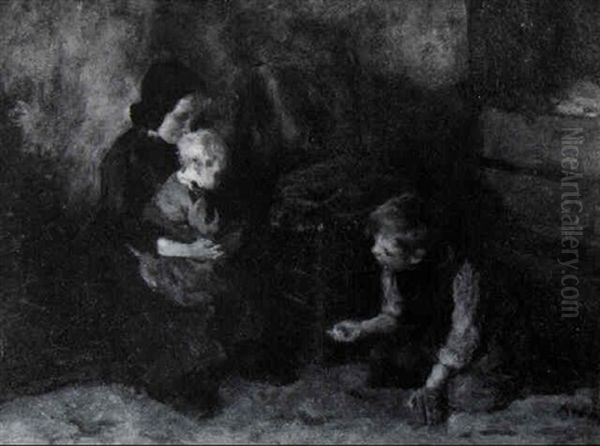Mother And Two Children - view 1