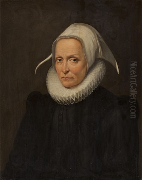 Portrait Of A Lady In A White Cap - view 1