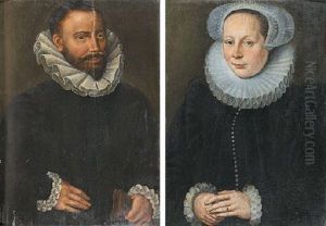 Portrait De Salomon Demeezmaker (+ Portrait De Barbe De Verbrugge, Son Epouse; Pair)