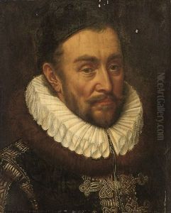 Portrait Of Prince William Of Orange (1533-1584), Half-length, In A Black Coat With Silver Embroidery And A Ruff