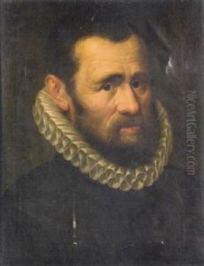 Portrait Of A Man In A Black Coat And Ruff