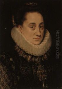 Portrait Of Princess Maria Of Nassau by Adriaen Thomasz Key