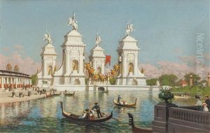 Triumphal Bridge From The Pan American Exposition - Buffalo, 1901 by John Ross Key