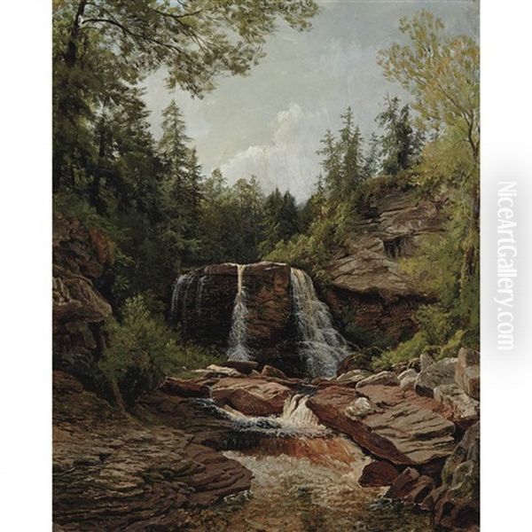 Landscape With Waterfall - view 1
