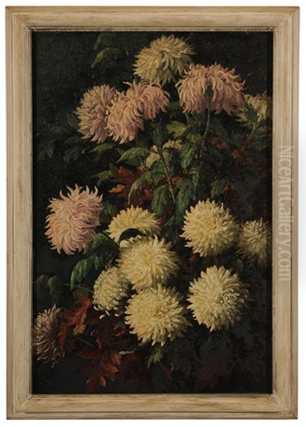 Still Life With Chrysanthemum And Oak Leaf (#68) - view 1