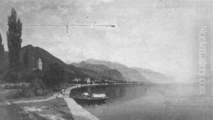 Afternoon At A European Lakeside Village by John Ross Key