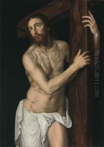 Christ The Redeemer Holding The Cross by Willem Adriaensz Key