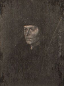 Portrait D'un Grand Humaniste A La Palme (erasme De Rotterdam?) by Willem Adriaensz Key