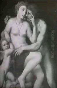 Mars And Venus With Cupid