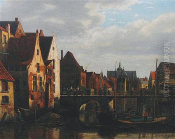 View Of Notre Dame, Bruges From The River - view 1