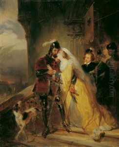 Die Verabschiedung Des Landgrafen Ludwig Iv. Von Thuringen Durch Seine Gemahlin Elisabeth, Die Spatere Hl. Elisabeth