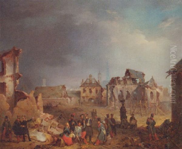 After The Bombardment Of Antwerp In 1832 - view 1