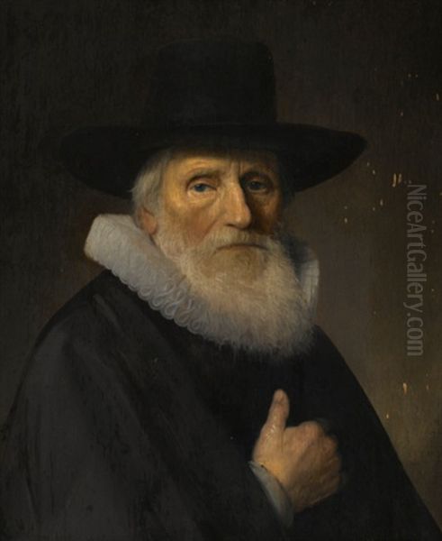 Portrait Of A Gentleman Wearing A Wide-brimmed Hat And Ruff, Half-length - view 1