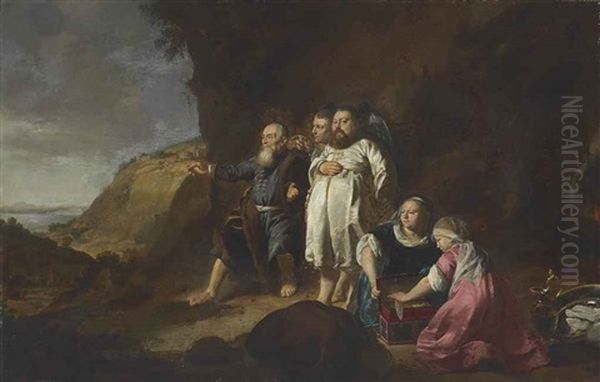 Portrait Of A Family, Probably In The Guise Of The Family Of Tobias, Full-length, In A Landscape - view 1