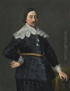 Portrait Of A Gentleman, Possibly Nicholas Edgar, Eldest Son Of Thomas Edgar Of Glenham Magna by Thomas De Keyser