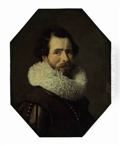 Portrait Of A Gentleman In A Brown Doublet And Ruff