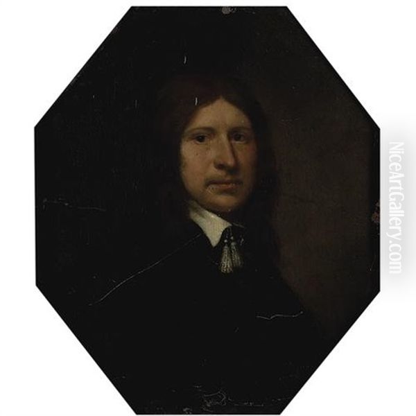 A Portrait Of A Gentleman Wearing A Black Cloak - view 1