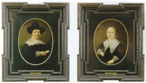 Portratt Av Hollandskt Par by Thomas De Keyser
