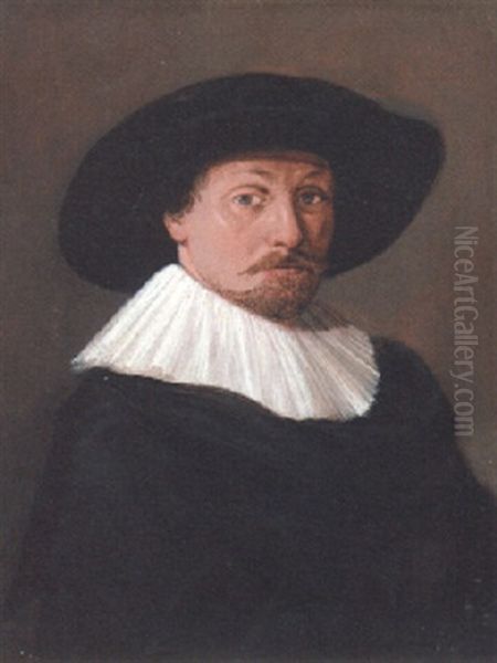 Portrait Of A Gentleman, Aged 32, Small Half-length, In Black Costume - view 1
