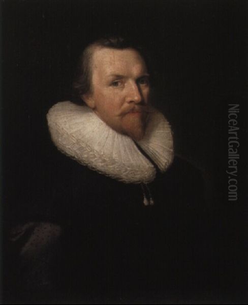 Portrait Of A Gentleman, Aged 47, In A Black Doublet And Ruff - view 1