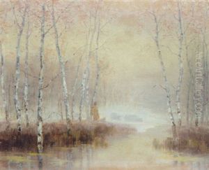 Misty Birch Forest