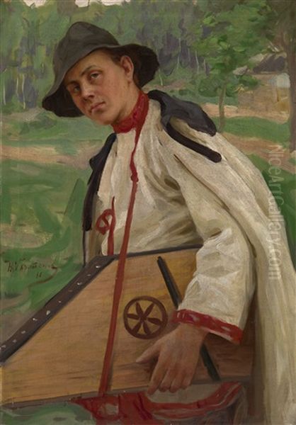 Young Musician With A Kokle - view 1
