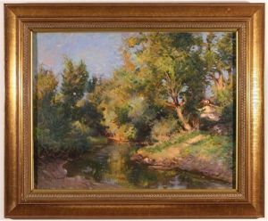 Winding River Through The Trees by Nikolai Vasilievich Kharitonov