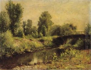 A Rural Landscape With A Bridge by Nikolai Vasilievich Kharitonov