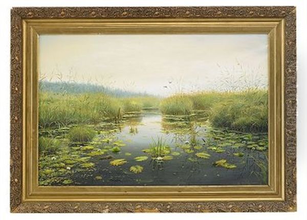 A Pond With Water Lilies - view 1