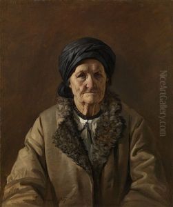 Portrait Of Belorussian Landlady Potiralovskaia by Ivan Khrutsky
