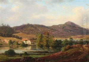 Hidden Landscape With A Watermill by Frederik Christian Jacobsen Kiaerskou