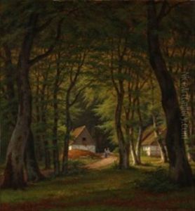 I Frederiksdals Skov by Frederik Christian Jacobsen Kiaerskou