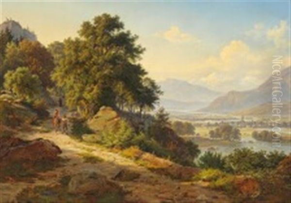View Of A Village On A River - view 1