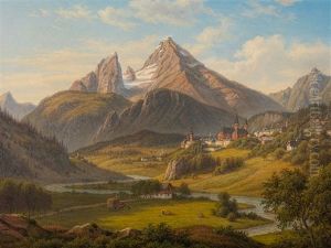 Mountain Landscape by Frederik Christian Jacobsen Kiaerskou