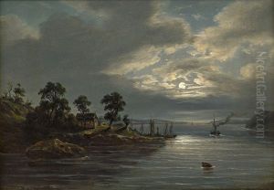 Kustenpartie Vor Schweden by Frederik Christian Jacobsen Kiaerskou