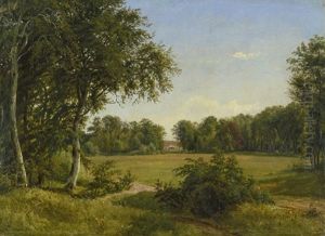 Ansicht Des Herrenhauses Brokso Auf Seeland by Frederik Christian Jacobsen Kiaerskou