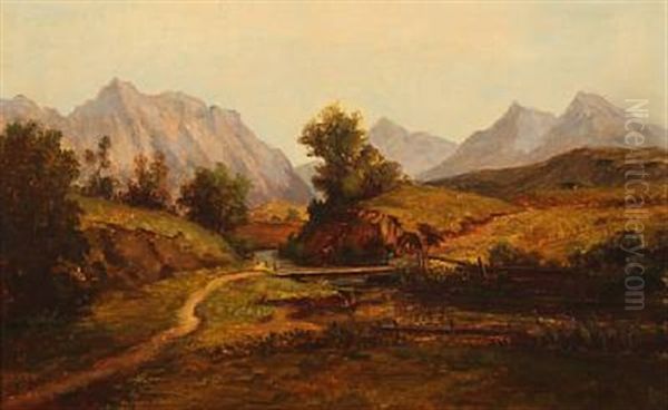 Hilly Landscape With Mountains In The Background - view 1