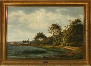 A Stormy Autumnday By Lang Lake In Jutland