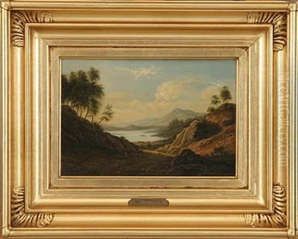 Moutain Landscape With Walking Persons - view 1