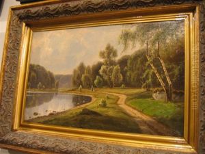 Strollers By A Lake