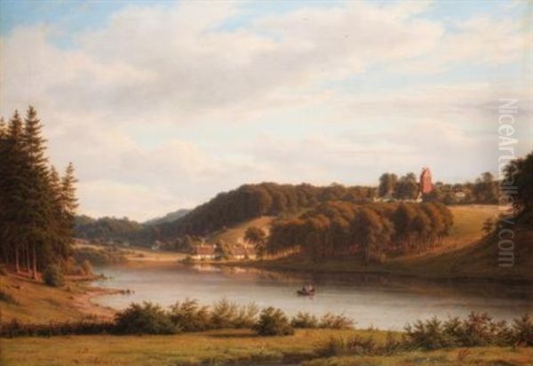 Boating On The Lake In Summer - view 1
