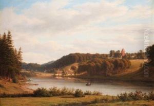 Boating On The Lake In Summer