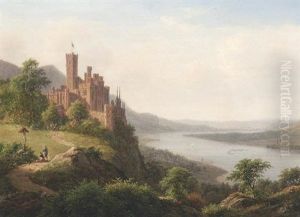 Burg Stolzenfels by Frederik Christian Jacobsen Kiaerskou