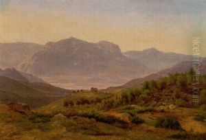 Gebirgstal In Tirol by Frederik Christian Jacobsen Kiaerskou