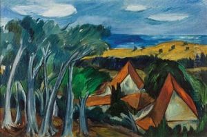 Houses With Red Roofs by Wolf Kibel