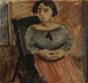 A Seated Woman by Wolf Kibel